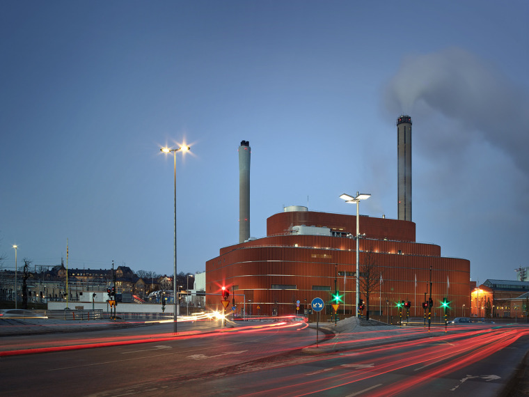 能源工厂资料下载-瑞典Värtan生物能源热电联合工厂