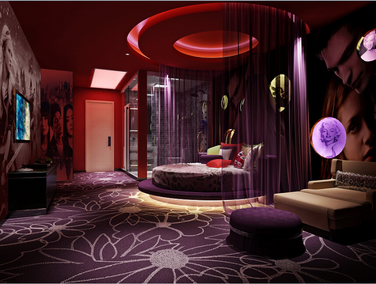 主题时尚酒店室内设计效果图（含3D模型，材质，光域网）-主题时尚酒店室内设计效果图