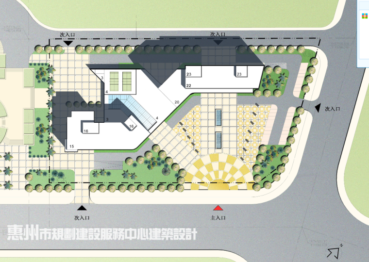 惠州市规划建设服务中心建筑设计方案（方案及施工图）