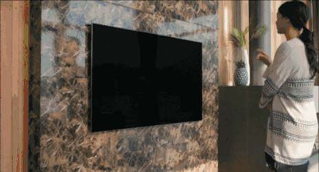 电视背景墙时尚简约资料下载-有了这款隐形电视，还需要做电视背景墙吗？