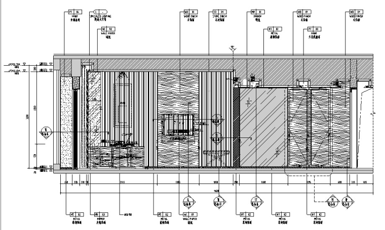 [惠州]翡翠山华美达酒店设计施工图及效果图（附详细物料表）-标准大床房立面图1