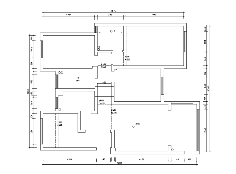 现代中式建筑施工图纸资料下载-现代风格样板房设计施工图（附效果图）