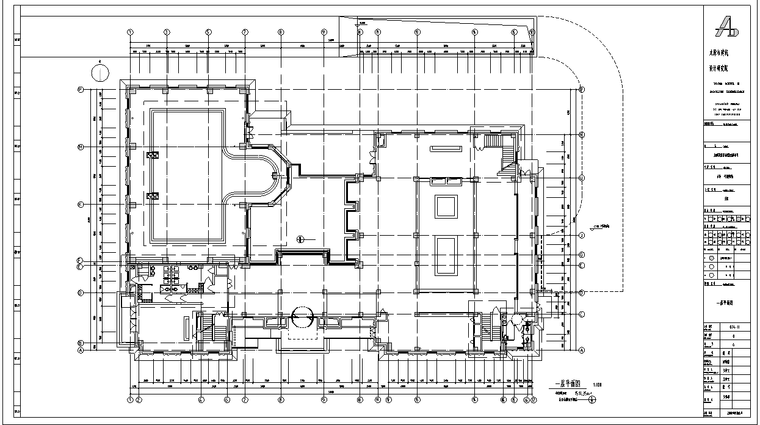 某小区住宅楼su模型+cad平立面图+效果方案-一层平面图