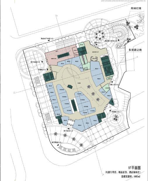 [苏州]连云港高端商务酒店建筑设计文本（cad+效果图）-[苏州]连云港高端商务酒店建筑设计文本一层平面图