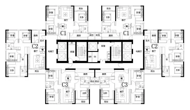 50平米户型高层资料下载-[BIM案例]装配式钢结构+BIM技术在高层住宅中的应用