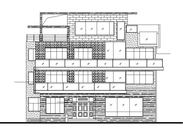 现代风格餐厅墙资料下载-现代风格三层独栋别墅建筑设计文本框架结构（包含效果图）