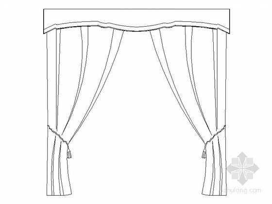 不同类型窗帘样式cad图块