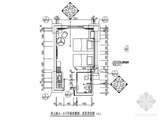[湖南]休闲时尚酒店客房室内施工图（含效果图）