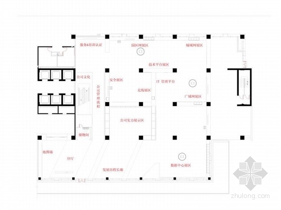 展厅效果图设计资料下载-[北京]现代的通信产业园展厅工程设计方案（含效果图）