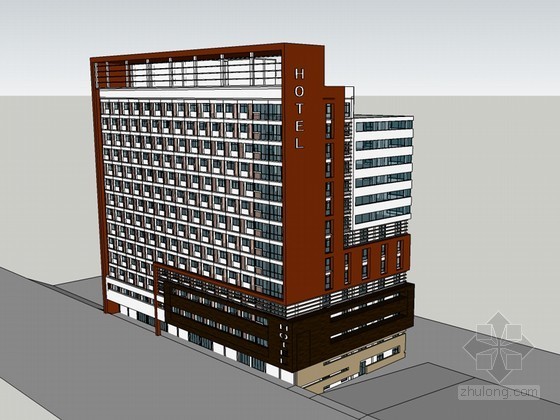纽约时尚酒店设计资料下载-酒店设计SketchUp模型下载