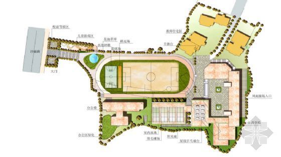 小学建筑规划方案资料下载-重庆市育英小学校园总体规划方案