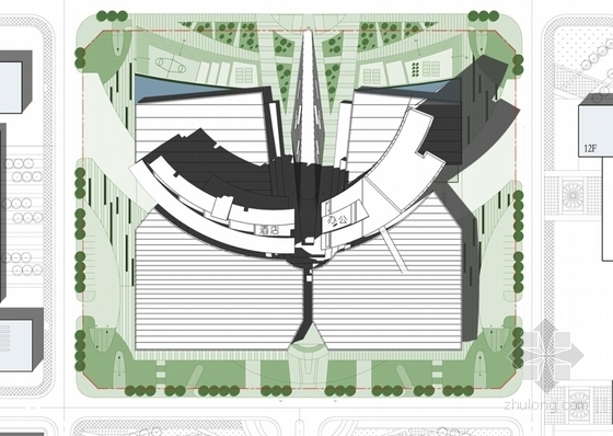 [山西]高新技术研发大厦建筑设计方案文本-高新技术研发大厦总平面图