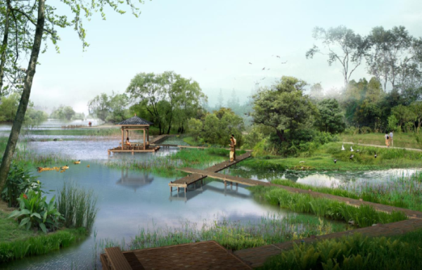 多瑙河畔的景观资料下载-[湖南]田园风情生态湿地休闲旅游区景观规划设计方案