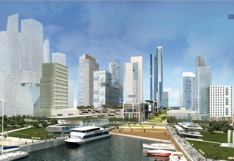 外国城市规划概念性方案资料下载-[天津]现代风格大型城市规划建筑设计方案文本