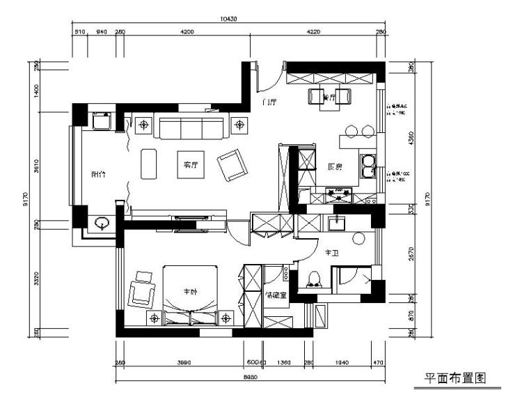 公寓cad施工图纸全套资料下载-[常熟]全套现代奢华公寓设计施工图（含实景图+效果图）