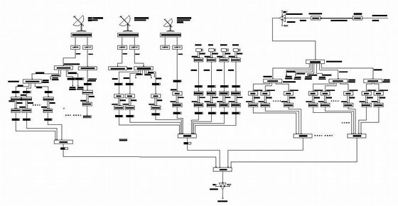 有线电视系统图.dwg资料下载-卫星电视及有线电视前端系统图