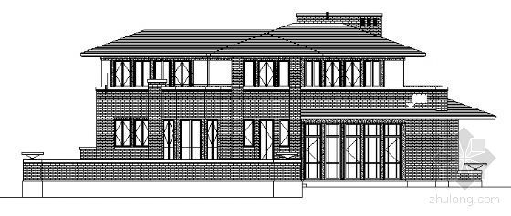 温泉汤屋建筑设计方案图资料下载-某二层别墅建筑设计方案图