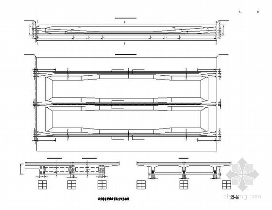 基础地梁布置资料下载-连续钢构箱梁特大桥25m箱梁预应力钢束布置节点详图设计