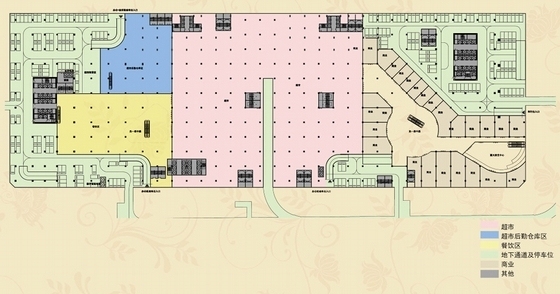 [四川]商业核心区artdeco风格城市综合体建筑设计方案文本（花园MAll）-商业核心区artdeco风格城市综合体各层平面图