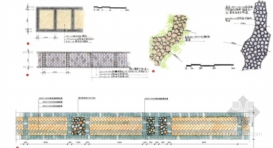 [上海]Art-Deco风格居住区景观设计方案-节点剖面图