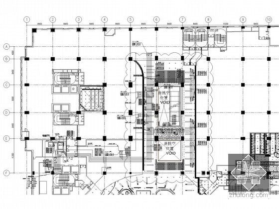 [北京]知名大型购物广场空调系统改造工程-四层空调水平面图.jpg