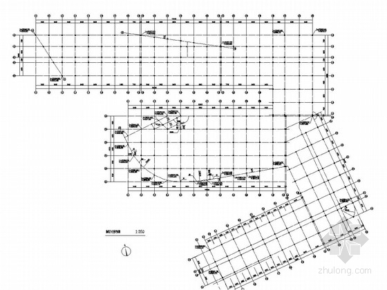 全运会教育科研基地建筑及结构施工图（科研教学楼 餐饮中心 运动员公寓）-轴线尺寸定位平面图 