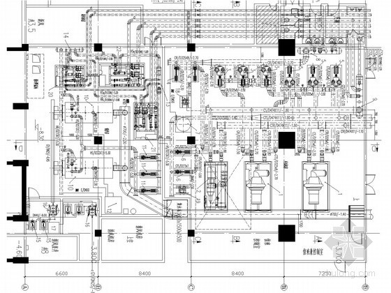 锅炉房cad图资料下载-[北京]大型商业中心冷冻机房及锅炉房系统设计施工图
