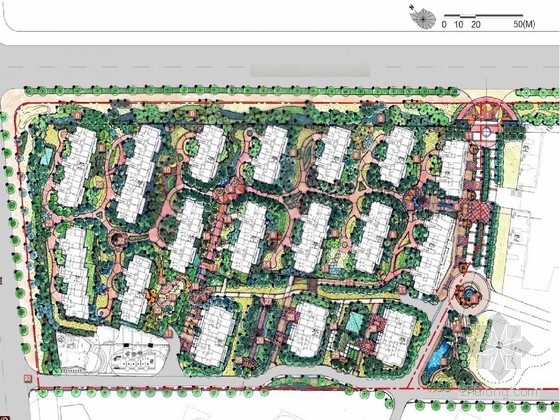 天津湿地公园资料下载-[天津]自然生态休闲居住区景观规划设计方案