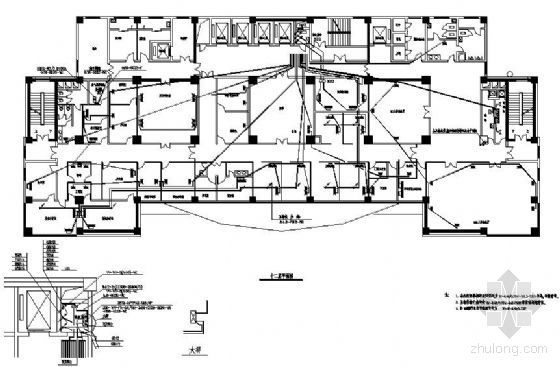 医院电气大样图资料下载-某医院治疗楼电缆井附近电气大样图
