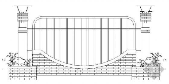 以方形图案为主的铁栅资料下载-铁栅围墙-10