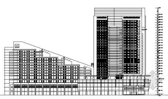 成都办公区建筑设计资料下载-某高层商务办公区建筑设计方案图(最高30层)