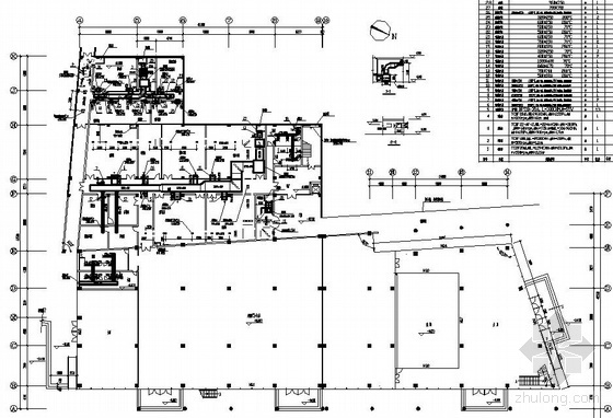 防排烟建筑平面图资料下载-某宴会厅通风防排烟平面图