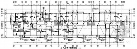 彩钢板条形基础施工图资料下载-框剪商住楼结构施工图（六层 柱下条形基础）