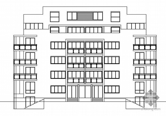 六层别墅施工图资料下载-某六层联排别墅建筑施工图4