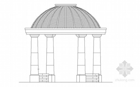 欧式景观亭su资料下载-欧式景观亭施工详图