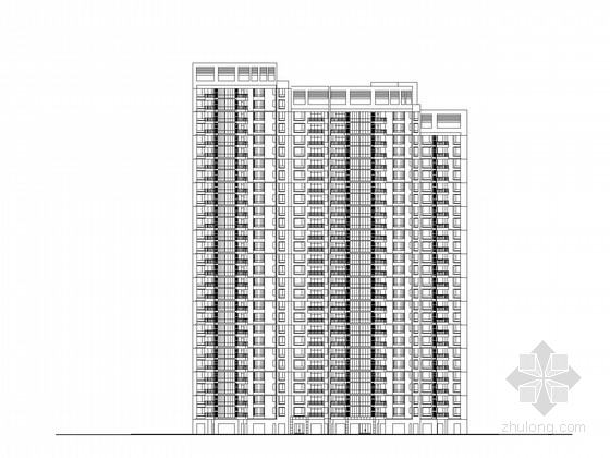 住宅区建筑立面资料下载-[山东]现代风格高层住宅区建筑施工图