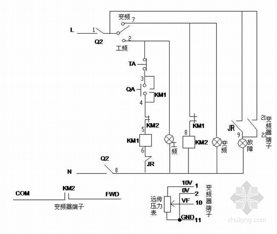 控制回路资料下载-30KW变频柜控制回路原理图