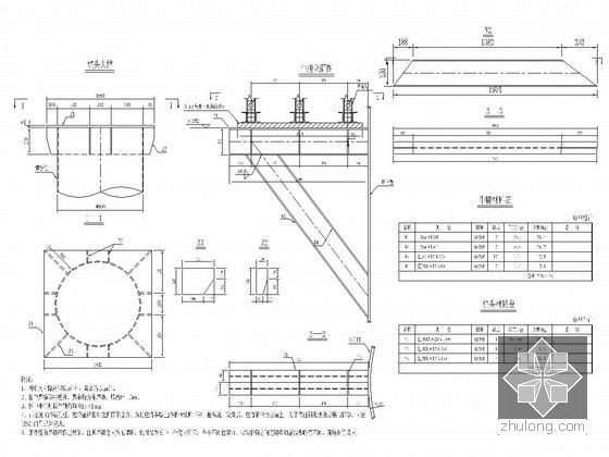 深水钢管桩贝雷架栈桥工程施工方案全套资料（150页 附栈桥设计图 计算书）-桩头及牛腿结构图