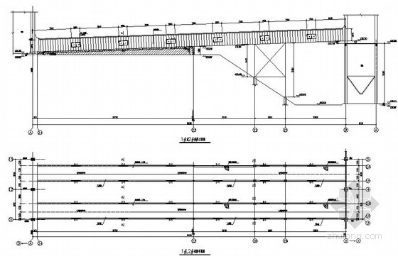 钢结构皮带廊结构图纸资料下载-62米栈桥皮带廊结构设计图
