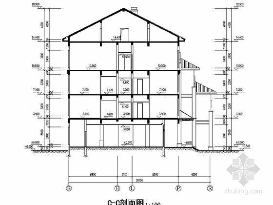 宾馆底框砖混结构图资料下载-杭州某砖混底框宾馆建筑结构图