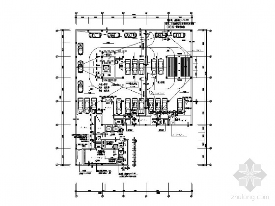 某五层驻京信访接待站建筑施工图-车库平面图