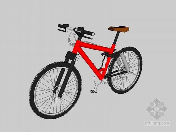 山地景观平台模型资料下载-山地自行车SketchUp模型下载