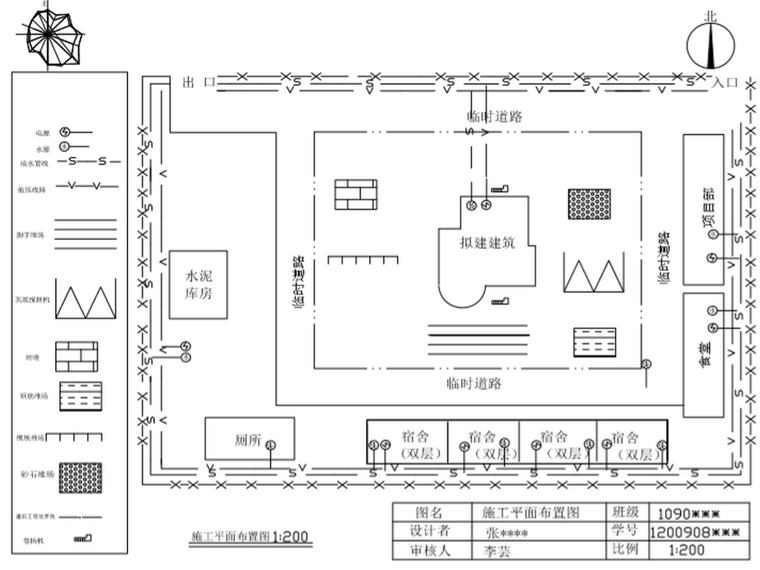 施工平面布置设计图资料下载-模拟施工平面布置图范例