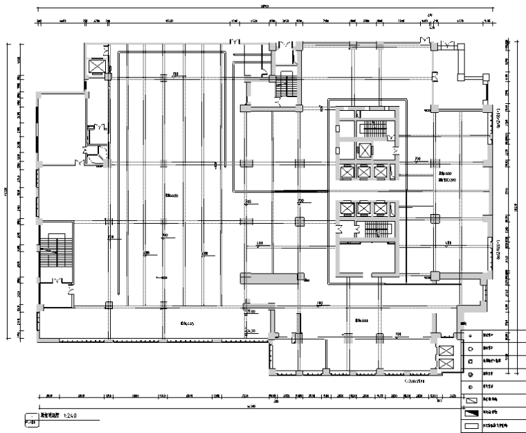 [新疆]中式休闲风足浴足疗沐足设计施工图（附效果图）-原始建筑图