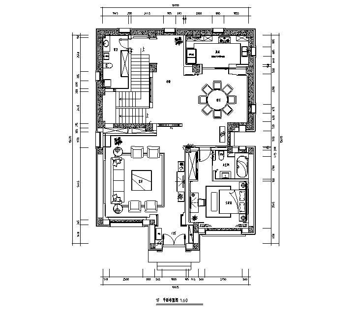门厅玄关设计效果图资料下载-新中式风格三层别墅设计施工图（附效果图）