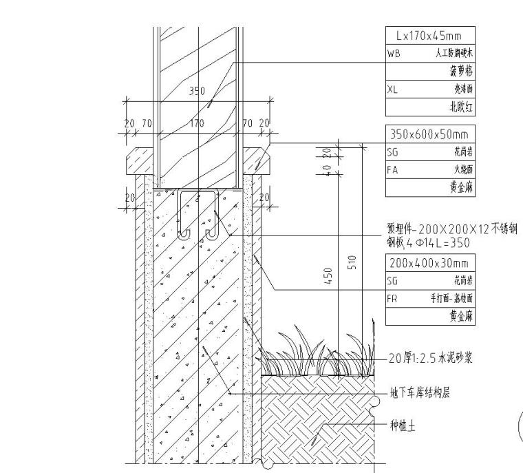 精品地下车库廊架详图设计——（木结构）-节点详图