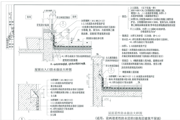 防水做法技术管理-柔性防水