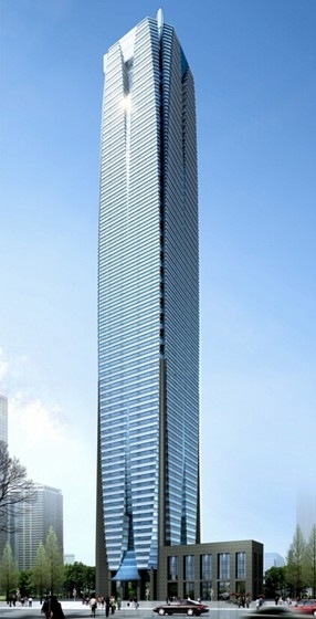 高层建筑办公塔楼设计方案资料下载-[广西]超高层现代风格办公塔楼设计方案文本（含CAD）