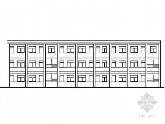 三层宿舍建施图资料下载-[安徽]多层简洁初级中学教学楼及宿舍建筑施工图
