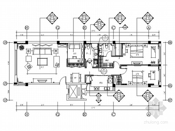 室内设计效果图CAD资料下载-[北京]温馨现代简约2居室室内设计全套CAD施工图（含效果图）